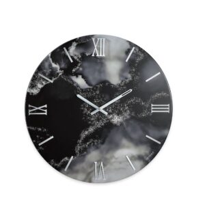 oroloogio moderno nero e argento