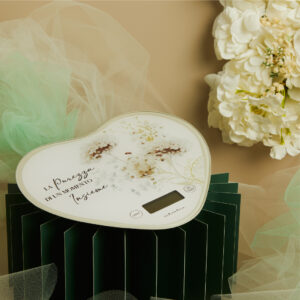 BOMBONIERA MATRIMONIO BILANCCIA A FORMA DI CUORE