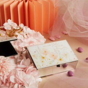 BOMBONIERE MATRIMONIO SCATOLA PORTA GIOIE DECORO FLOREALE LILLA