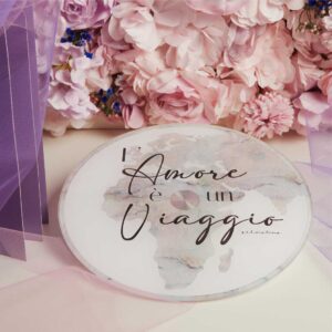 BMOBNIERE MATRIMONIO VASSOIO GIREVOLE DECORO MONDO