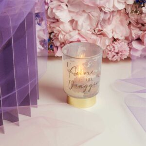 BOMBONIERE MATRIMONIO LAMPADA LED IN VETRO