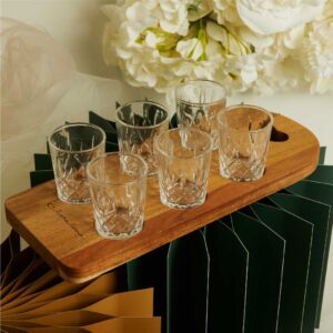 bomboniere matrimonio vassioin legno con bicchierini in vetro