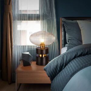 NORMA-LAMPADA DA TAVOLO 1L NERO-OTTONE