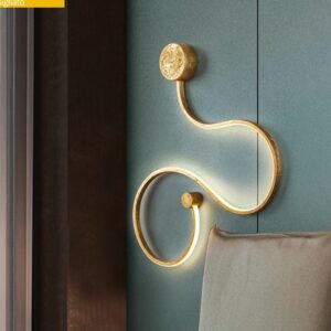 LAMPADA DA PARETE ·GRAFOS·LAMINA D'ORO