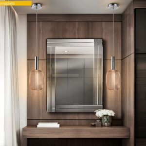 LAMPADARIO SOSPENSIONE  1L CROMO/ORO MICRON