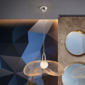 LAMPADARIO SOSPENSIONE  1L ·FORMA· CROMO/ORO