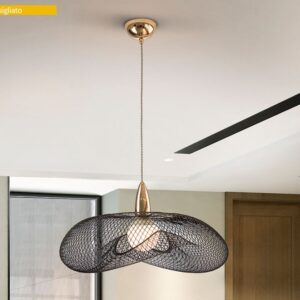 LAMPADARIO SOSPENSIONE 1L ·FORMA· ORO/NERO