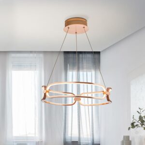 LAMPADA SOSPENSIONE  LED ·COLETTE· Ø47 ORO ROSA