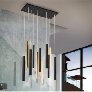 LAMPADA SOSPENSIONE ·VARAS· ORO/NERO 11L DIMM