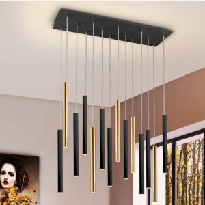 LAMPADA SOSPENSIONE VARAS· ORO/NERO 14L DIMM