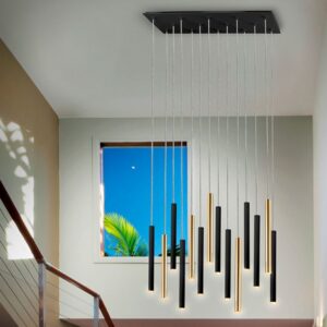 LAMPADA SOSPENSIONE VARAS· ORO/NERO 14L