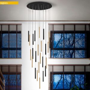 LAMPADA SOSPENSIONE VARAS· ORO/NERO 25L DIMM