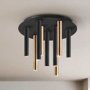 PLAFONIERA ·VARAS· ORO/NERO 9L