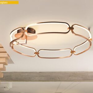 PLAFONIERA LED ·COLETTE· Ø80 ORO ROSA DIMM.