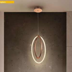 LAMPADA SOSPENSIONE LED ·OCELLIS· 22Ø ORO ROSA