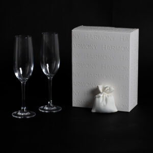 BOMBONIERE MATRIMONIO COPPIA CALICI VETRO