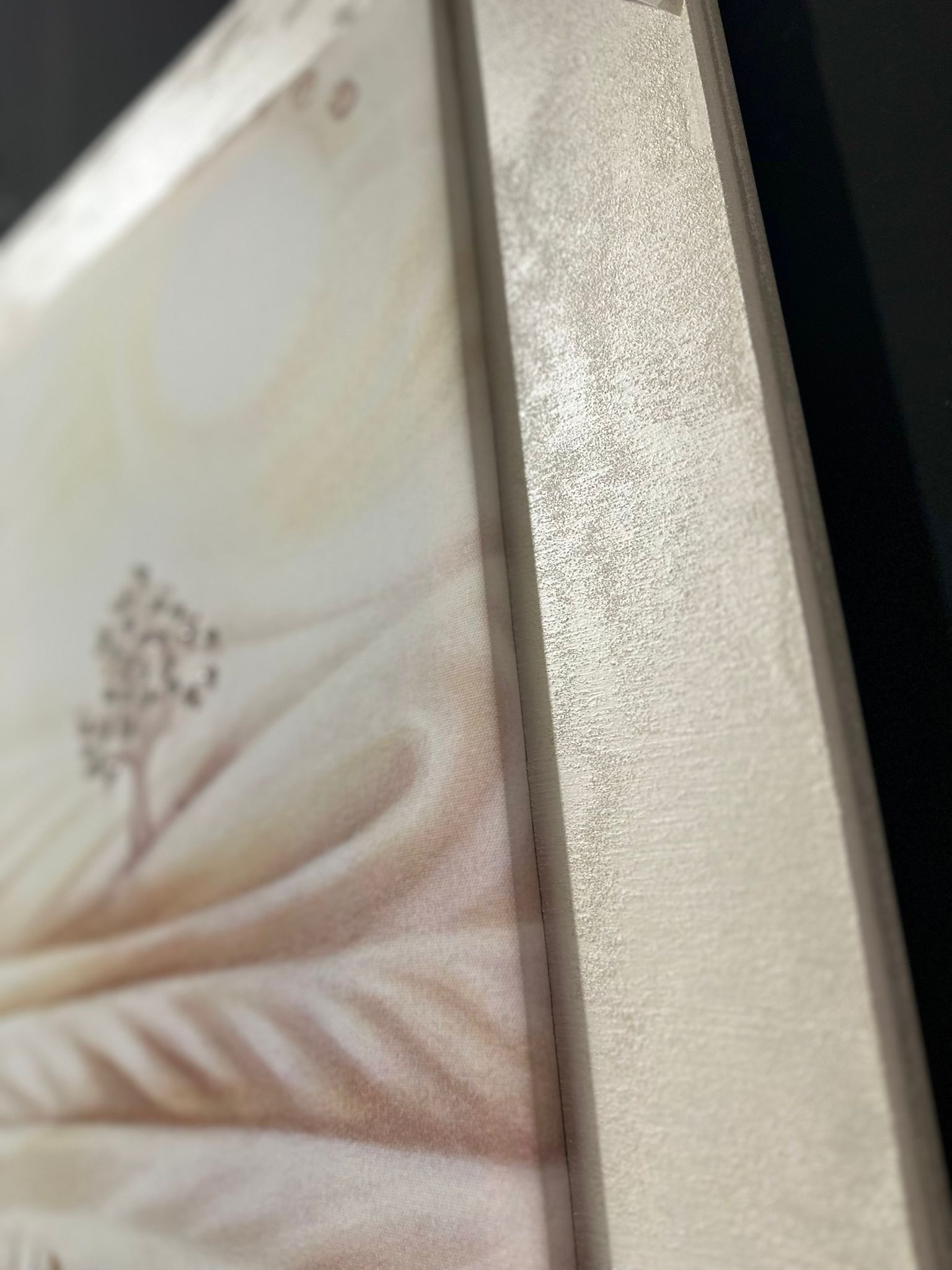 quadro con albero paesaggio cornice ghiaccio