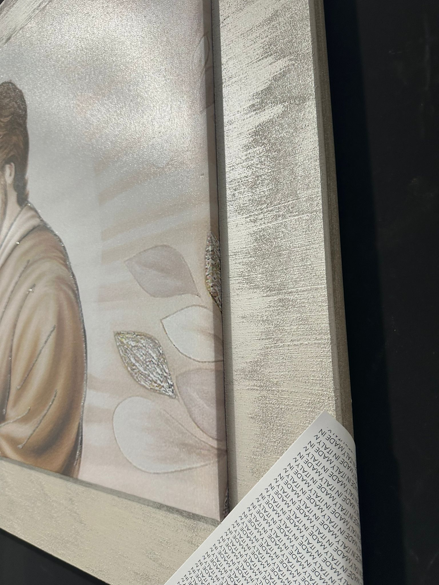 quadro sacra famiglia cornice tortora