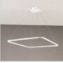ALURING-LAMPADARIO-SOSPENSIONE-QUADRATA-PICCOLA-IN-ALLUMINIO-BIANCO-OPACO-A-LED-152149590430