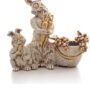 COPPIA-CONIGLI-AVORIO-ORO-CERAMICA-CRISTALLI-ANIMALI-ARREDO-CASA-SOGG-SALOTTO-162023245570