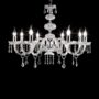 DALLAS-LAMPADARIO-IN-VETRO-CRISTALLO-TRASPARENTE-E-FINITURE-CROMO-8-LUCI-162747109110