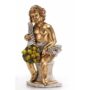 PUTTO-ANGELO-SU-PIEDISTALLO-CON-CORNUCOPIA-BASSA-CON-LIMONI-CERAMICA-FOGLIA-ORO-152189240560