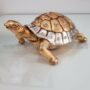 TARTARUGA-IN-CERAMICA-FOGLIA-ORO-CON-CRISTALLI-152846165370