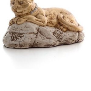 TIGROTTO SU PIETRA IN ORO CERAMICA CRISTALLI ANIMALI ARREDO CASA SOGG. SALOTTO