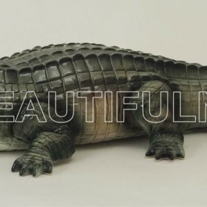 COCCODRILLO IN CERAMICA COLORATA ARREDO CASA ANIMALI ALLIGATORE