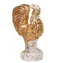 GALLO-CEDRONES-IN-CERAMICA-FOGLIA-ORO-E-ARGENTO-OCCHI-IN-CRISTALLO-ARREDO-CASA-152193059841