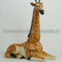 GIRAFFA-SDRAIATA-IN-CERAMICA-COLORATA-ANIMALI-LEONE-PANTERA-PUMA-ARREDO-CASA-162879245581