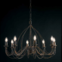 LAMPADARIO-A-5-LUCI-IN-FERRO-BATTUTO-BIANCO-CON-PARALUMI-VARI-COLORI-153452588981-2