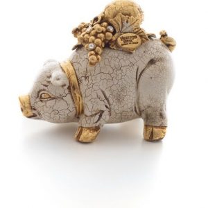 MAIALINO UVA AVORIO ORO CERAMICA SWAROVSKI MOBILI ARREDO CASA SOGG. SALOTTO