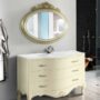 MOBILE-BAGNO-IN-LEGNO-AVORIO-E-TOP-IN-VETRO-E-SPECCHIERA-OVALE-IN-ORO-E-ARGENTO-163303042371