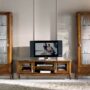 PARETE-ATTREZZATA-2-VETRINE-E-MOBILE-BASSO-PORTA-TV-IN-LEGNO-NOCE-SOGGIORNO-163342710501