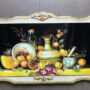 QUADRO-CON-FRUTTA-CORNICE-IN-LEGNO-AVORIO-E-FOGLIA-ORO-164886476571