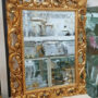 SPECCHIO-SPECCHIERA-IN-LEGNO-DECORO-IN-FOGLIA-ORO-95×75-153965921501-2