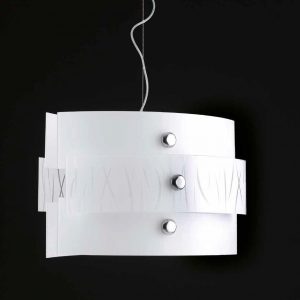 STANLEY LAMPADARIO SOSPENSIONE MODERNO CON FASCE ORIZZONTALI 4 LUCI 60W