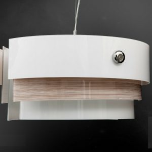 TOBIN LAMPADARIO SOSPENSIONE MODERNO STRUTTURA CROMO VETRO BIANCO TORTORA 1 LUCE