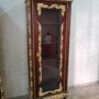 VETRINA-1-ANTA-IN-LEGNO-NOCE-E-FOGLIA-ORO-CON-CRISTALLI-PARETE-SALA-ARREDO-CASA-163207168141
