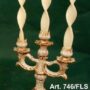 CANDELABRO-CANDELIERE-3-FIAMME-CERAMICA-AVORIO-E-FOGLIA-ORO-CON-ROSA-E-CRISTALLI-162567949322