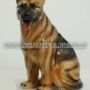 CANE-LUPO-MEDIO-SEDUTO-IN-CERAMICA-NERO-E-MARRONE-ANIMALI-ARREDO-CASA-162888076092