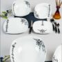 SERVIZIO-PIATTI-BAVARIA-OTTINGHER-IN-PORCELLANA-19-PEZZI-DECORO-NERO-164642461722