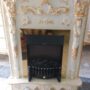 CAMINETTO-ELETTRICO-AVORIO-E-FOGLIA-ORO-CON-DAME-LATERALI-E-CRISTALLI-154104729653
