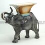 ELEFANTE-CON-TAVOLINO-IN-CERAMICA-COLORATA-LEONE-PUMA-PANTERA-ARREDO-CASA-152889634513