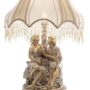 LAMPADA-COPPIA-PORTILE-GRANDE-CON-FIORI-DECORO-AVORIO-FOGLIA-ORO-1-LUCE-162155464933