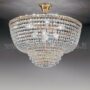 LAMPADARIO-SETTAT-CON-CRISTALLI-TRASPARENTI-STRUTTURA-ORO-O-CROMO-8-LUCI-152973546523