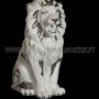 LEONE-MEDIO-SEDUTO-IN-CERAMICA-BIANCO-PLATINO-CON-CRISTALLI-SWAROVSKI-ANIMALI-162871195503