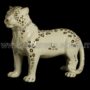 LEOPARDO-SU-4-ZAMPE-IN-CERAMICA-COLOR-CREMA-E-ORO-CON-CRISTALLI-SWAROVSKI-152880729783