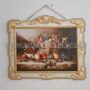 QUADRO-CON-CESTINO-FRUTTA-IN-LEGNO-FOGLIA-ORO-CON-CRISTALLI-ARREDO-CASA-152873744813